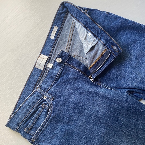 FRAME Women's Le Garcon Boyfriend Mid Rise Jeans Othello Wash Sz 32 - Picture 8 of 16